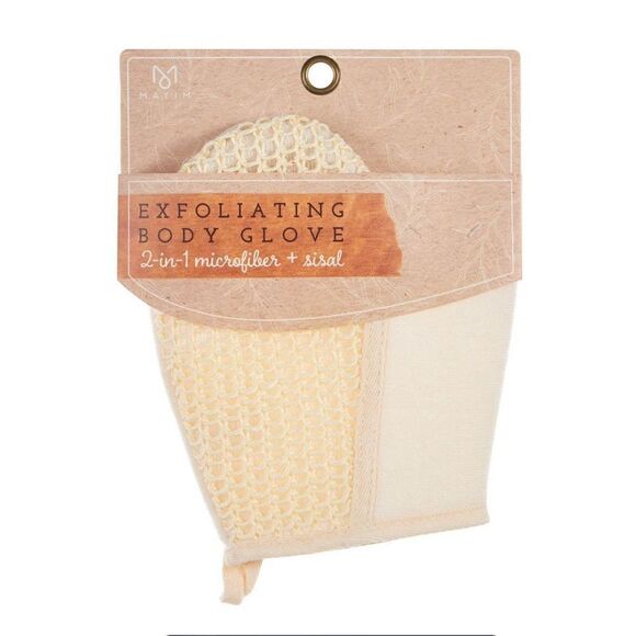 MAYIM Exfoliating Body Glove Microfiber & Sisal Smooth Rough Skin Elbows Heels - Picture 2 of 11